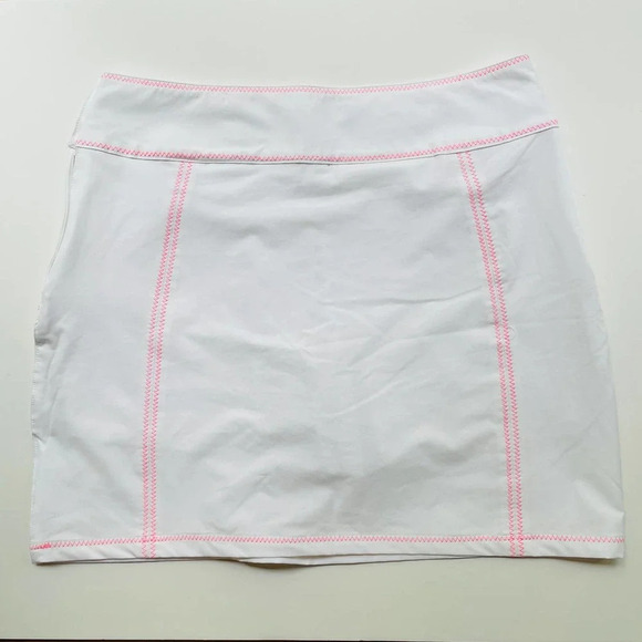 Antigua Skort Golf White Pink Size 8 - Picture 4 of 7